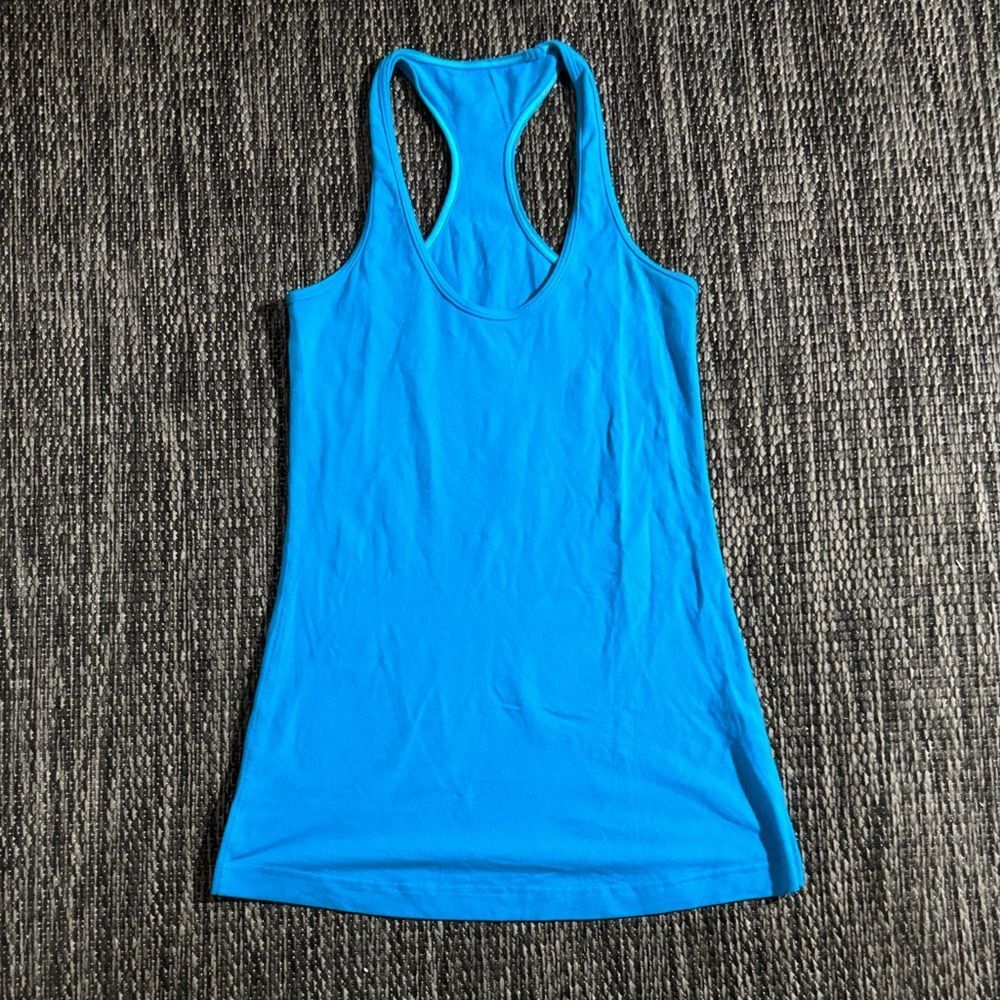 Lululemon Cool Racerback Tank Top Blue Luon Light Size 4